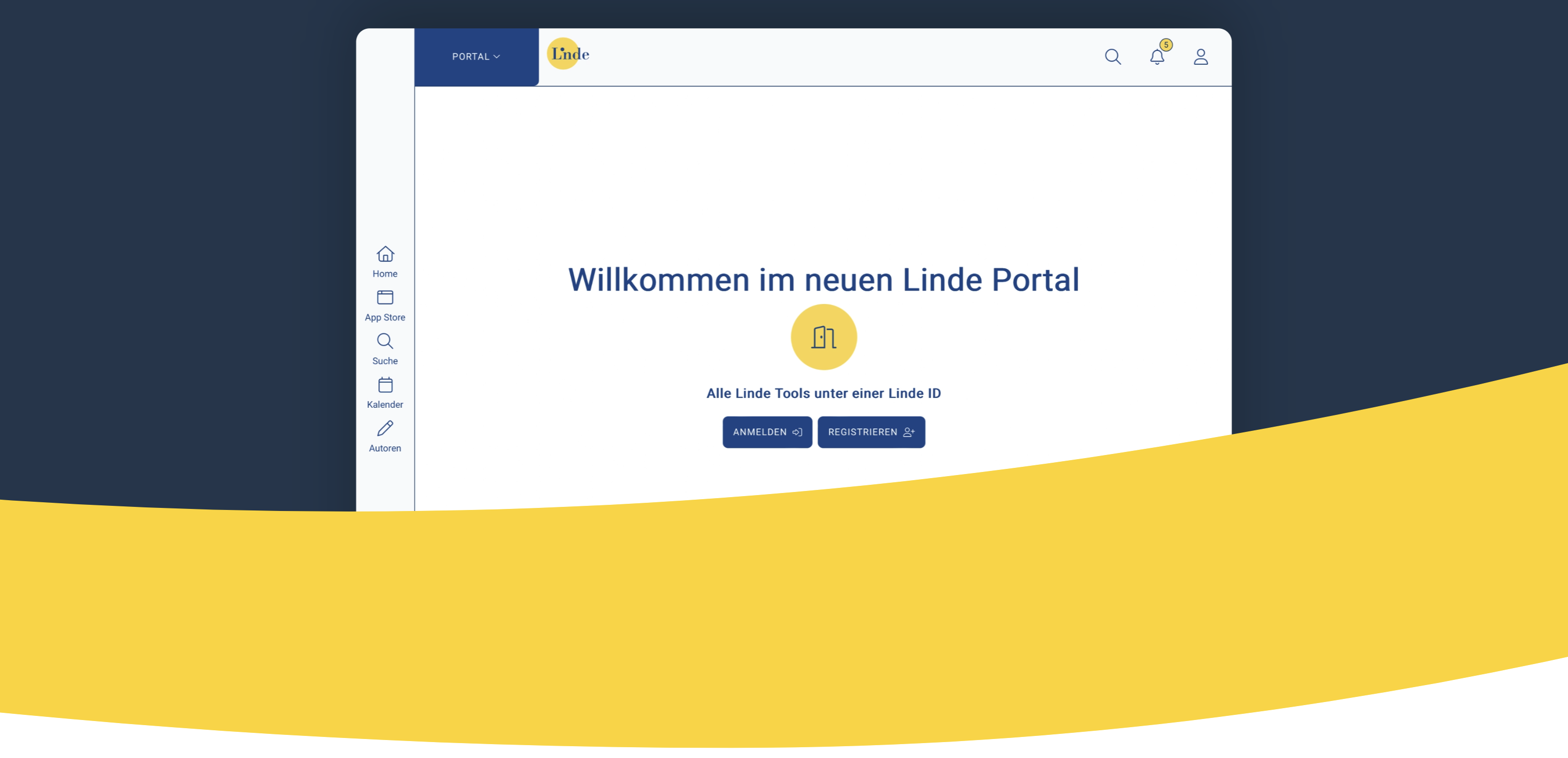 Screenshot Linde Portal