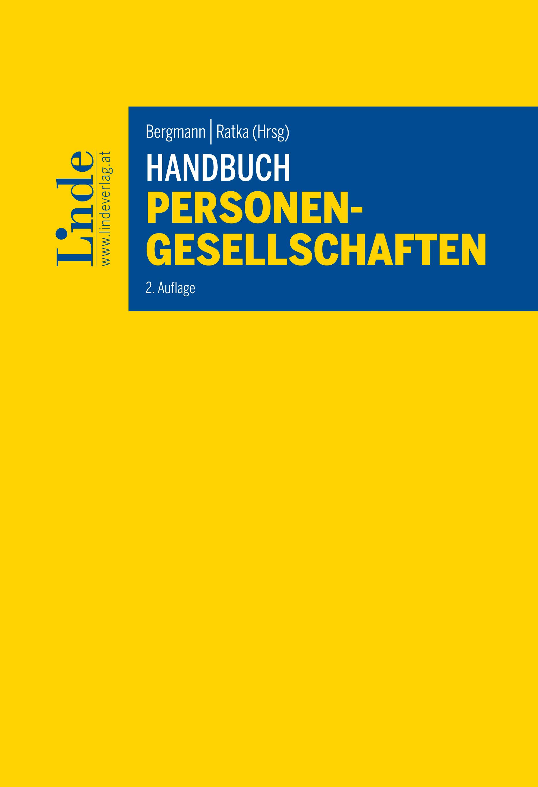 Bergmann | Ratka (Hrsg.)
Handbuch Personengesellschaften